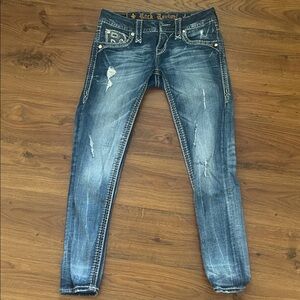 Rock Revival Women's Distressed Blue Skinny Jeans